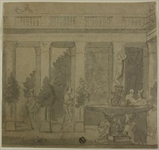 Classical Interior Scene, 18th century. Creator: Unknown.