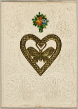 Untitled Valentine (Butterfly in Heart), 1850/60. Creator: Unknown.