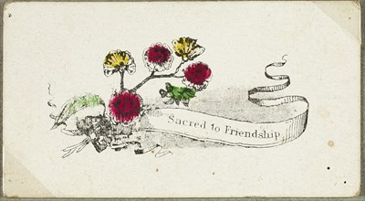 Sacred to Friendship (valentine), c.1830. Creator: Unknown.