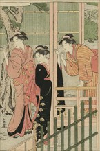 Women Admiring Peonies, c. 1789/1801. Creator: Katsukawa Shuncho.