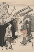 Returning from a Poetry Gathering, Japan, c. 1785/89. Creator: Kubo Shunman.