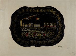 Toleware Tin Tray, 1936. Creator: Eugene Shellady.