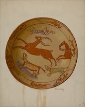 Pa. German Plate, 1935/1942. Creator: Eugene Shellady.