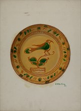 Pa. German Plate, 1936. Creator: Eugene Shellady.