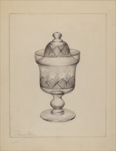 Sugar Bowl with Cover, c. 1937. Creator: Anna Aloisi.