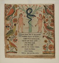 Woodcut Vorschrift, 1935/1942. Creator: Charlotte Angus.