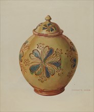 Jar with Cover, 1935/1942. Creator: Charlotte Angus.