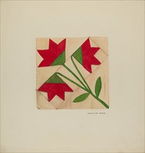 Quilt Block Pattern, c. 1937. Creator: Charlotte Angus.
