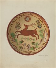 Pa. German Pie Plate, c. 1936. Creator: Charlotte Angus.