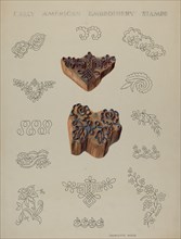 Stamps for Embroidery, c. 1937. Creator: Charlotte Angus.