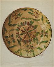 Pa. German Pie Plate, c. 1936. Creator: William L. Antrim.