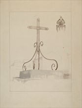 Wrought Iron Cross, c. 1936. Creator: Arelia Arbo.