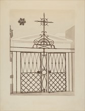 Cast and Wrought Iron Fence, c. 1936. Creator: Arelia Arbo.