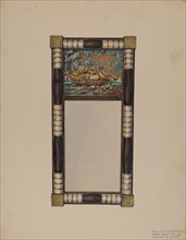 Hand Carved Mirror Frame, c. 1939. Creator: Rolland Ayres.