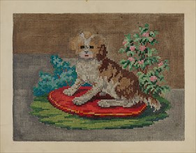 Needlepoint Dog, c. 1936. Creator: Evelyn Bailey.