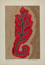 Hooked Rug (Section of Border), c. 1936. Creator: Ruth M. Barnes.
