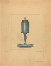 Pewter Lamp, 1935/1942. Creator: Eugene Barrell.