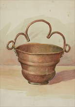 Holy Water Bucket, c. 1936. Creator: Dana Bartlett.