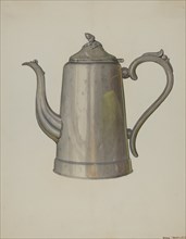 Pewter Coffee Pot, c. 1937. Creator: Dana Bartlett.
