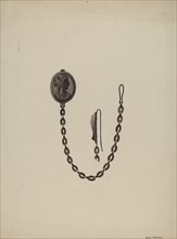 Medallion and Chain, c. 1936. Creator: Dana Bartlett.