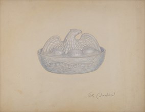 Butter Dish (Hen), c. 1941. Creator: Edward Bashaw.