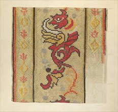 Woven Textile: Technique Demonstration, 1935/1942. Creator: Dorothea Bates.