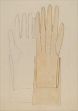 Gloves, c. 1937. Creator: Jessie M. Benge.