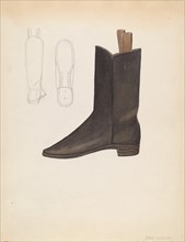 Boy's Boot, c. 1936. Creator: Jessie M. Benge.