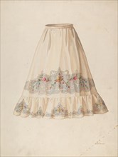 Skirt from Wedding Dress, c. 1940. Creator: Edith Towner.