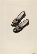 Baby Shoes, c. 1937. Creator: Edith Towner.