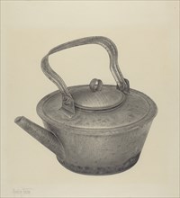Tea Kettle, c. 1940. Creator: Amelia Tuccio.