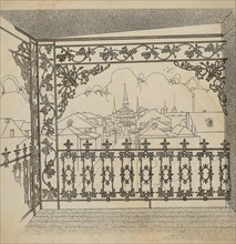 Iron Balcony, c. 1936. Creator: Lucien Verbeke.