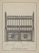 Cast Iron Gate, c. 1936. Creator: Lucien Verbeke.