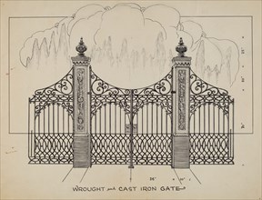 Iron Gates, c. 1936. Creator: Lucien Verbeke.