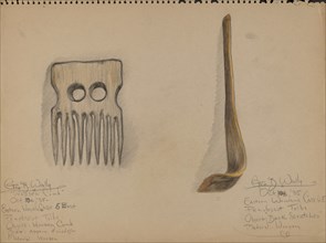 Comb and Back Scratcher, 1935. Creator: George B. Wally.