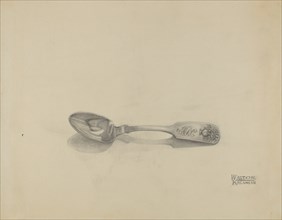Silver Teaspoon, c. 1936. Creator: Kalamian Walton.