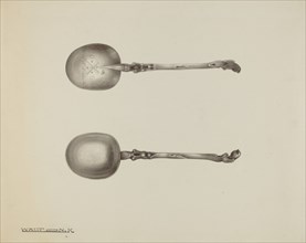 Silver Funeral Spoon, c. 1938. Creator: Kalamian Walton.