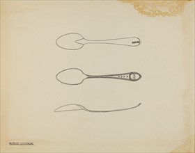 Silver Teaspoon, c. 1938. Creator: Kalamian Walton.