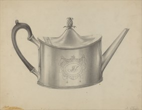 Silver Teapot, c. 1937. Creator: Simon Weiss.