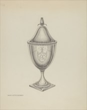 Silver Sugar Bowl, c. 1936. Creator: Hans Westendorff.