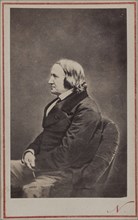 Portrait of the author Alfred de Vigny (1797-1863), ca 1860. Creator: Photo studio Nadar.