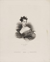 Portrait of the opera singer Maria Malibran (1808-1836), c. 1830. Creator: Devéria, Achille (1800-1857).