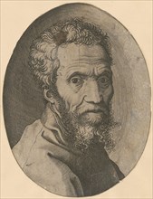 Portrait of Michelangelo Buonarroti, 1564-1570. Creator: Ghisi, Giorgio (1520-1582).