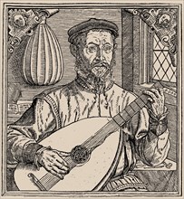 Portrait of the composer and lutenist Sebastian Ochsenkhun (1521-1574), 1558. Creator: Anonymous.