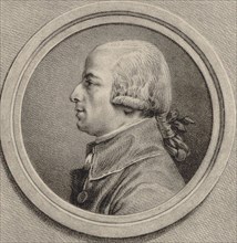 Portrait of the cellist and composer Jean-Baptiste Sebastien Bréval (1753-1823), 1785. Creator: Moreau the Younger, Jean Michel, the Younger (1741-1814).