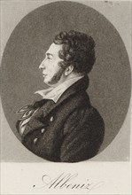 Portrait of the pianist and composer Pedro Albéniz y Basanta (1795-1855), 1828. Creator: Quenedey, Edmé (1756-1830).