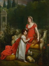 Elisa Bonaparte with her daughter Napoleona Baciocchi, 1810. Creator: Gérard, François Pascal Simon (1770-1837).