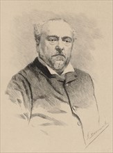 Portrait of the pianist and composer Emmanuel Chabrier (1841-1894), 1890. Creator: Desmoulin, Fernand (1853-1914).