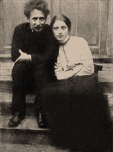 Mikalojus Konstantinas Ciurlionis and Sofija Kymantaite, 1908. Creator: Anonymous.