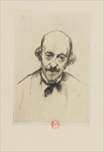 Portrait of the composer and numismatist Henry Cohen (1806-1880), 1878. Creator: Desboutin, Marcellin Gilbert (1823-1902).